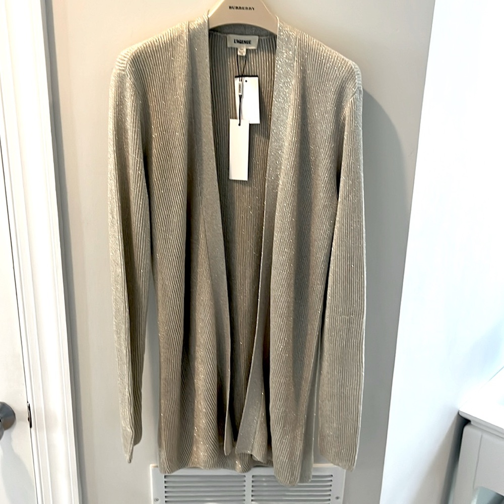 NWT L’AGENCE Shimmery Gold Sweater